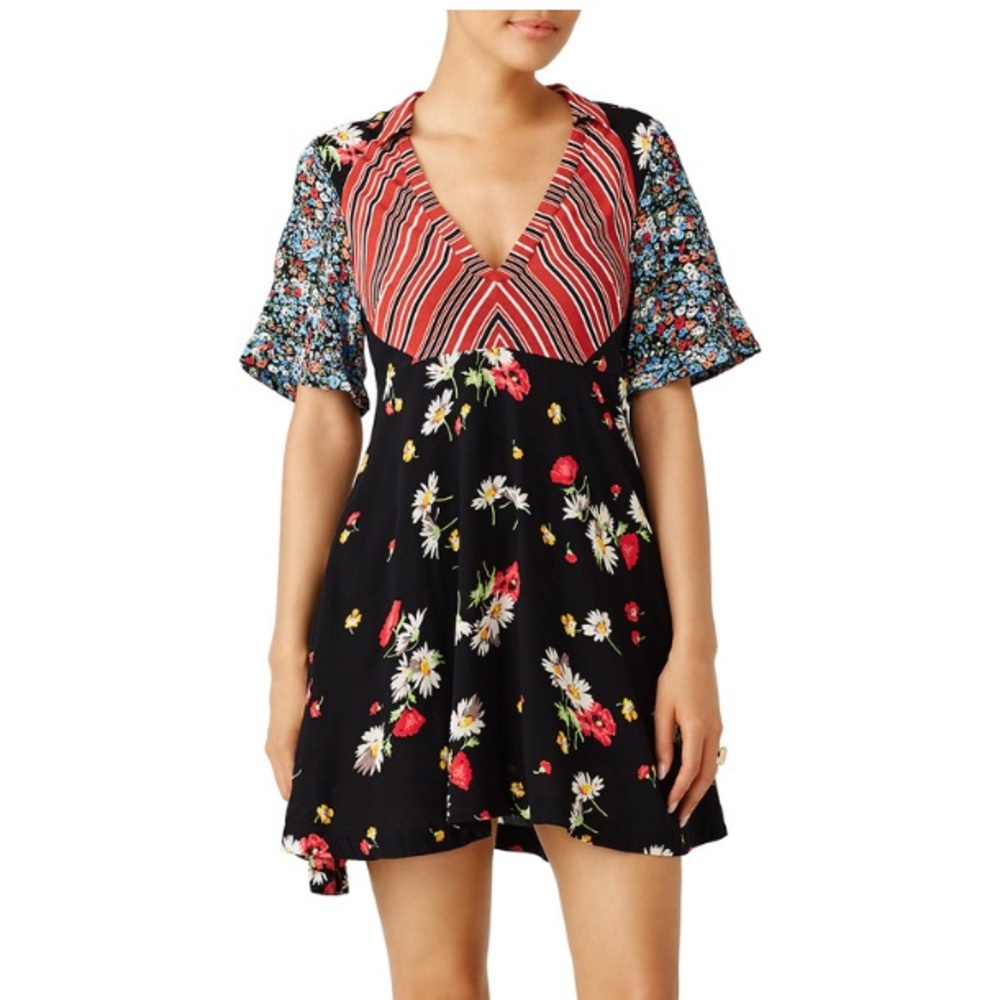 Free People Mix it Up Mini Dress